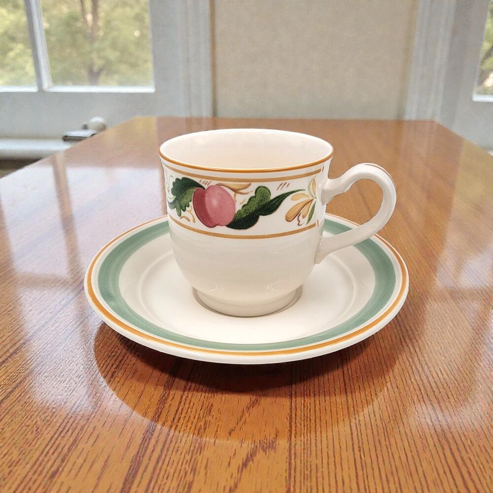 Keltcraft by Noritake Countrywood #9226 Cup & Saucer Set Stoneware Ireland